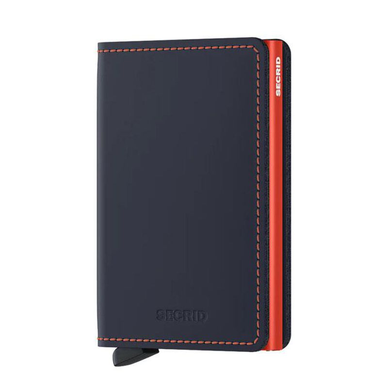 Secrid Slimwallet Matte Night Blue & Orange image number 0